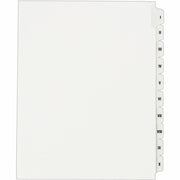 1 x Divider(s) - Side Tab(s) - I-X - 10 Tab(s)/Set - 8.5" Divider Width x 11" Divider Length - Letter - 8.50" Width x 11" Length - White Paper Divider - White Tab(s) - 20% Recycled - 1 Set