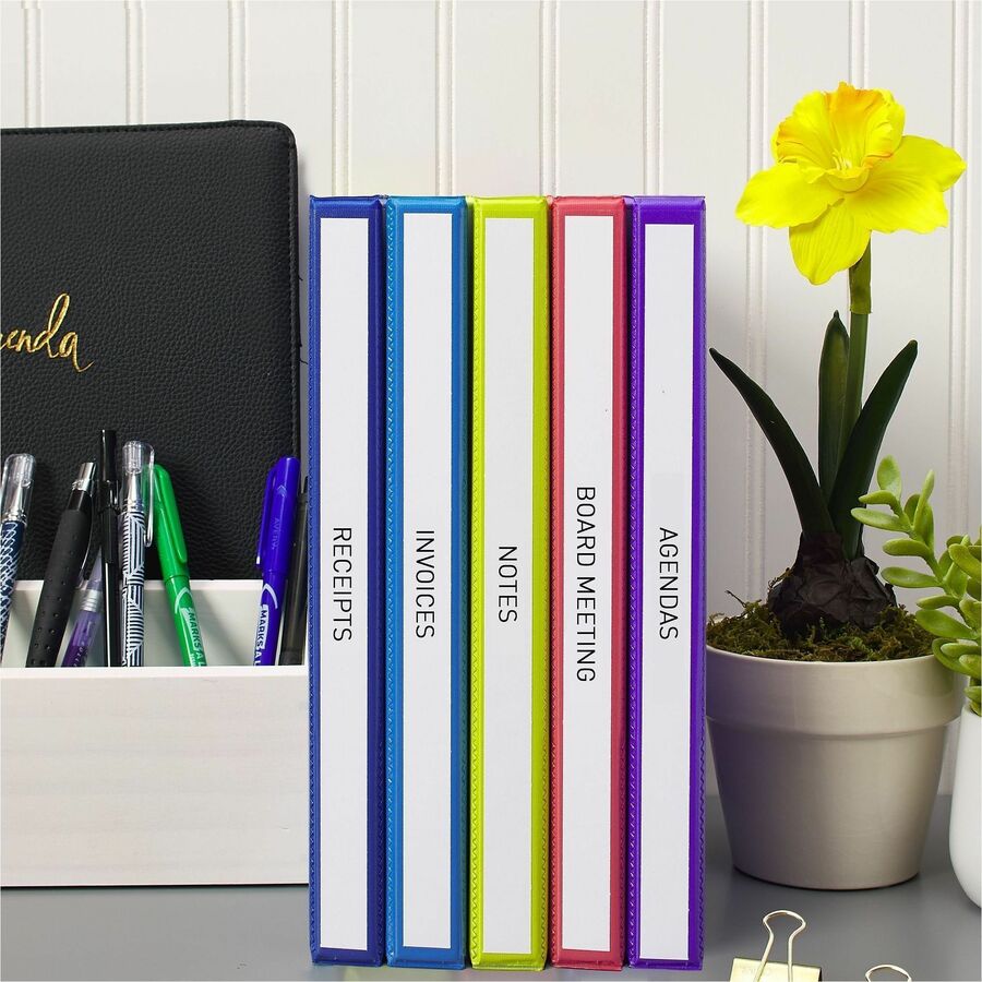 For 1/2" Sheet - 3 x Rings - Ring Binder - Bright White - Card Stock - 80 / Pack