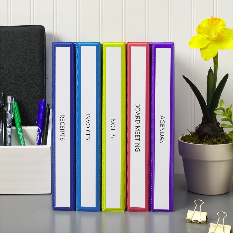 1.4" Width - 40 Capacity - For 1" Sheet - 3 x Rings - Ring Binder - Bright White - Card Stock - 40 / Pack