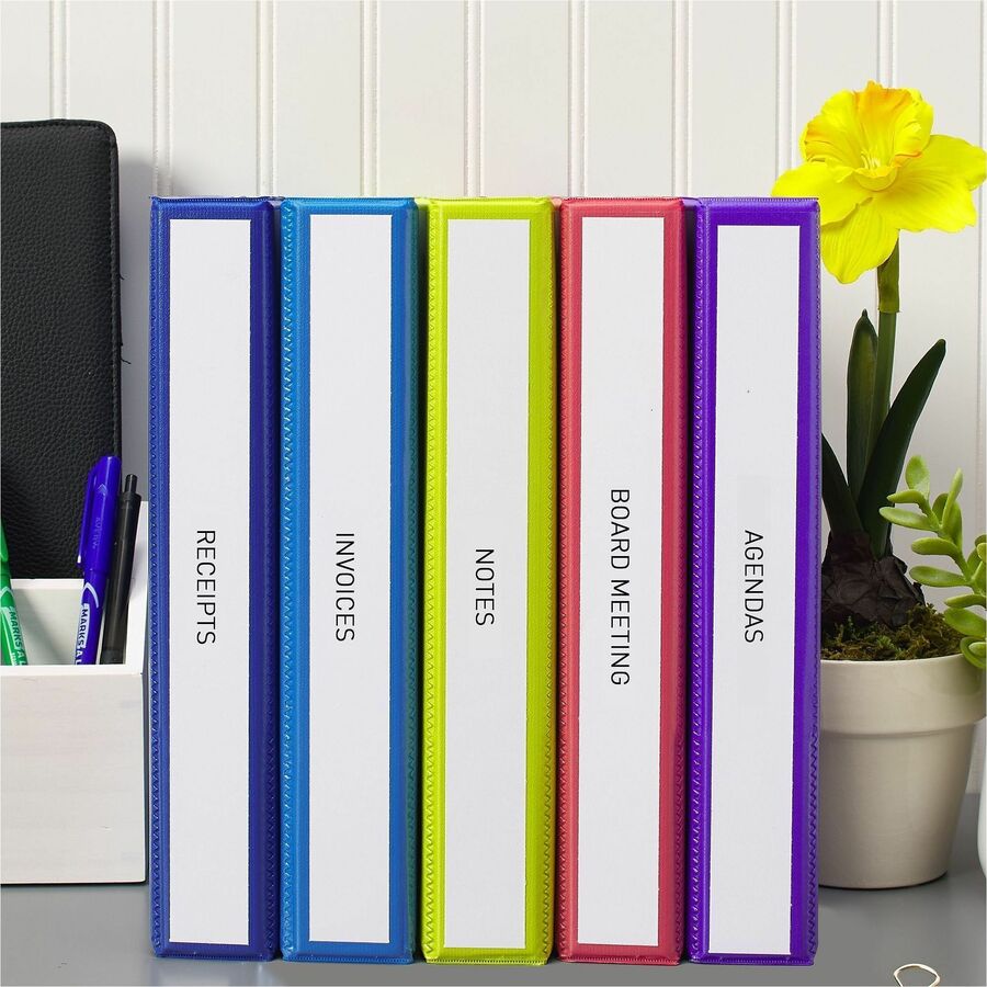 2.1" Width - 25 Capacity - For 1 1/2" Sheet - 3 x Rings - Bright White - Card Stock - 25 / Pack