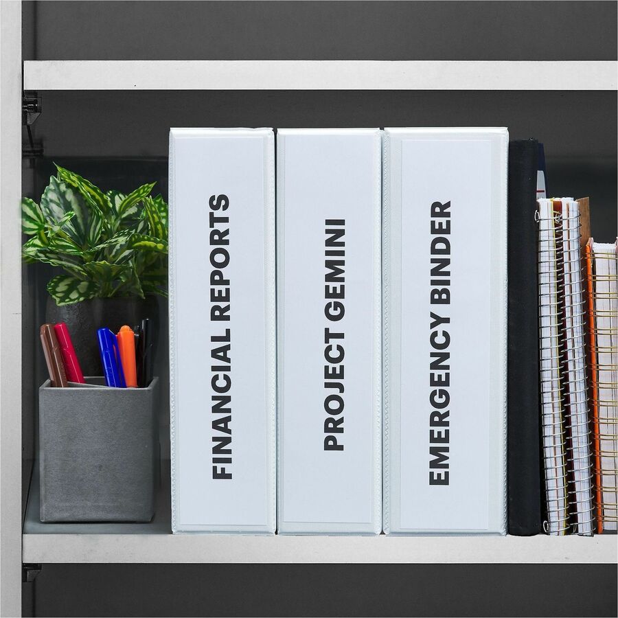 2.8" Width - For 2" Sheet - 3 x Rings - Ring Binder - Bright White - Card Stock - 20 / Pack
