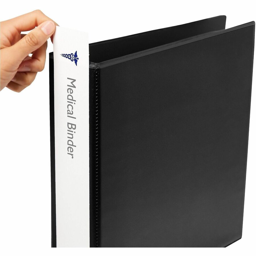 2.8" Width - For 2" Sheet - 3 x Rings - Ring Binder - Bright White - Card Stock - 20 / Pack