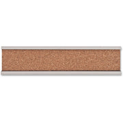 Advantus Display Rail - 1" Board Height x 96" Board Width - Wood, Natural Cork Surface - Long Lasting - Satin Aluminum Frame - 1 Each