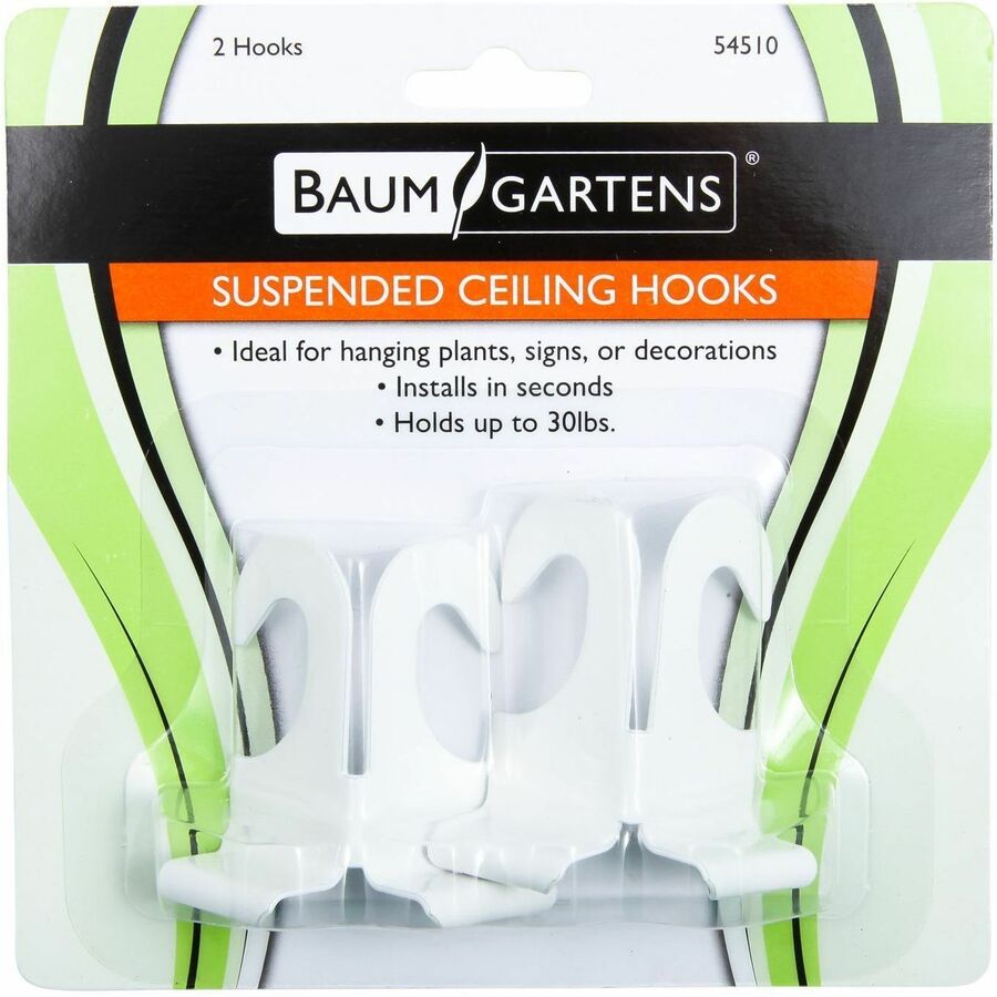 30 lb (13.61 kg) Capacity - Durable - 2" Size - for Plant, Sign, Decoration, Office, Classroom, Garage, Home, Cell Phone - White - 2 / Pack