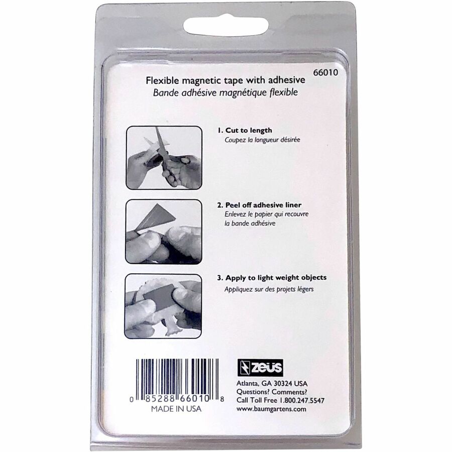 10 ft Length x 0.50" Width - Black, White - Adhesive Backing - For Sign, Photo, Art, Crafting, Project, Picture, Business Card, Office, Room, Home, Classroom, ... Roll - 1 Roll