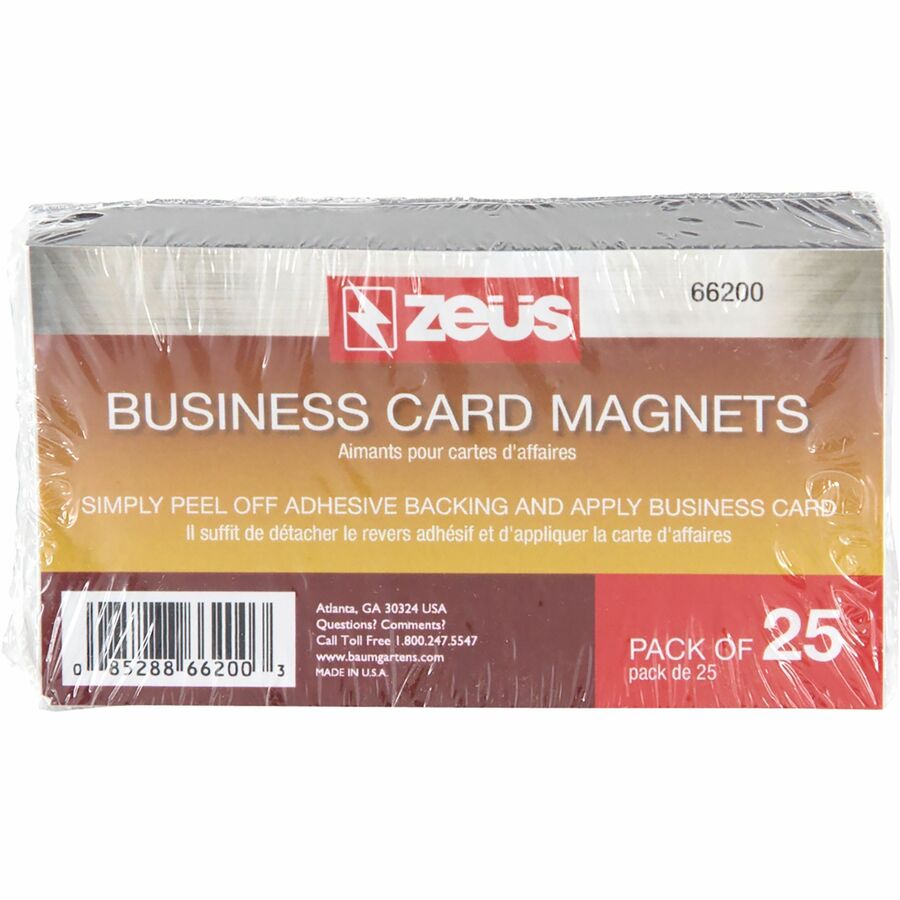 3.50" Length x 2" Width - White - For Business Card, Board, Whiteboard, Refrigerator - 25 / Pack