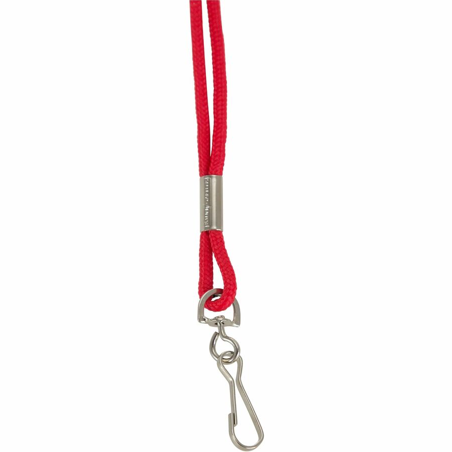 SICURIX Standard Rope Lanyard - Rugged - Standard - Hook Attachment - 36" Length - Red - Nylon - 1 Each