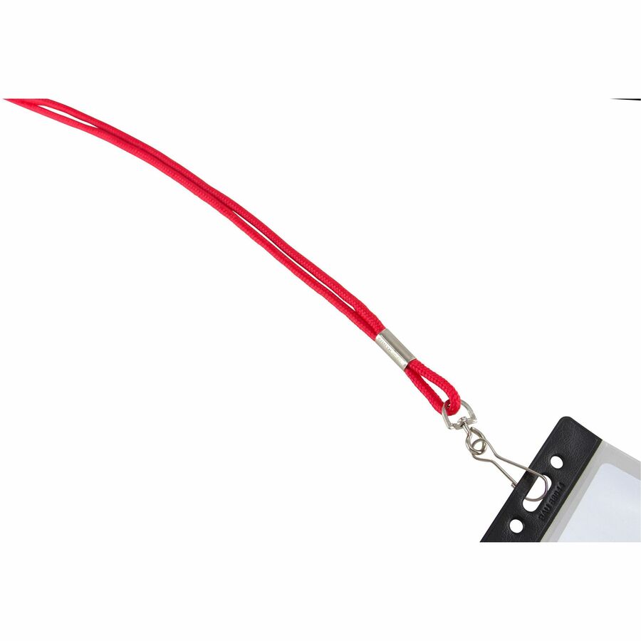 SICURIX Standard Rope Lanyard - Rugged - Standard - Hook Attachment - 36" Length - Red - Nylon - 1 Each
