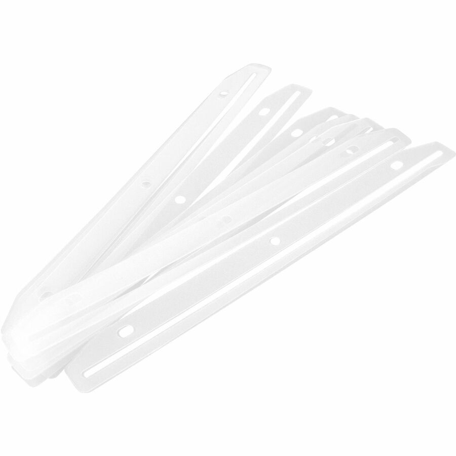 11.6" Length - 3 x Holes - 3 x Rings - Ring Binder - White, Clear - Plastic - 12 / Pack