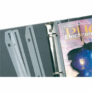 11.6" Length - 3 x Holes - 3 x Rings - Ring Binder - White, Clear - Plastic - 12 / Pack