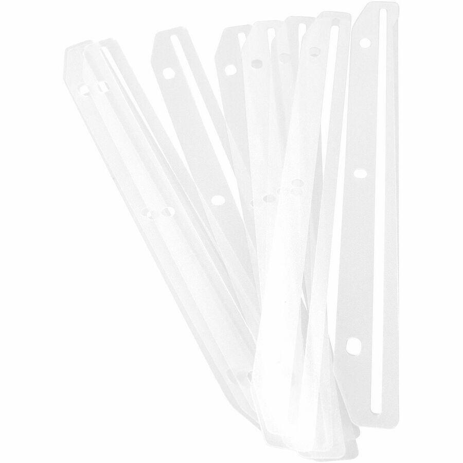 11.6" Length - 3 x Holes - 3 x Rings - Ring Binder - White, Clear - Plastic - 12 / Pack