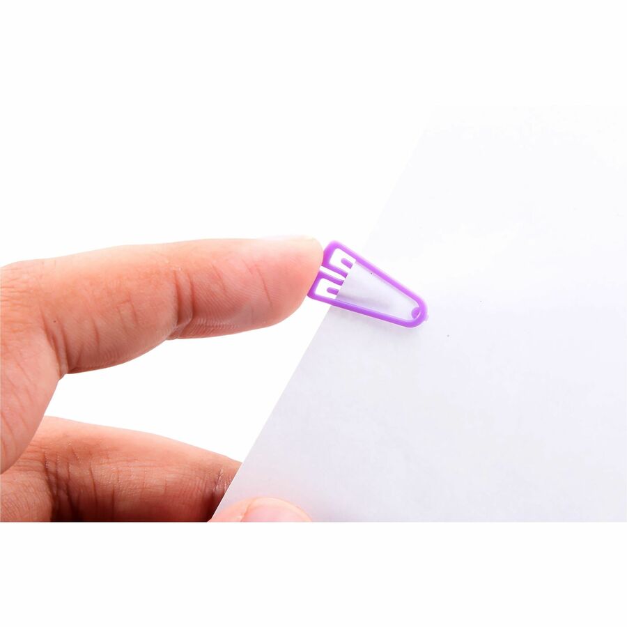 Small - for Paper, File, Report, Memo, Bill, Coupon, Office, Home, Classroom, Document, Assignment - Durable, Non-magnetic - Assorted - Plastic/ - 1000 / Box