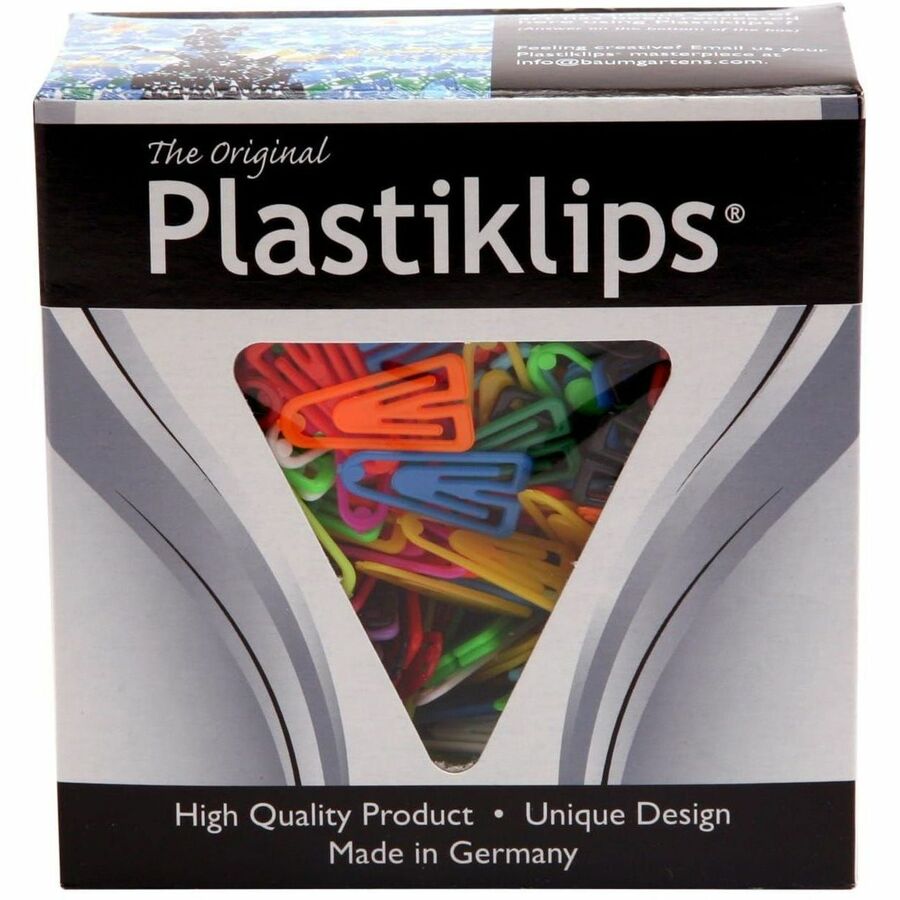 Small - for Paper, File, Report, Memo, Bill, Coupon, Office, Home, Classroom, Document, Assignment - Durable, Non-magnetic - Assorted - Plastic/ - 1000 / Box