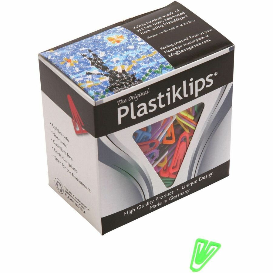 Medium - for Assignment, Paper, File, Report, Memo, Bill, Coupon, Office, Home, Classroom, Document - Durable, Non-magnetic - Assorted - Plastic - 500 / Box