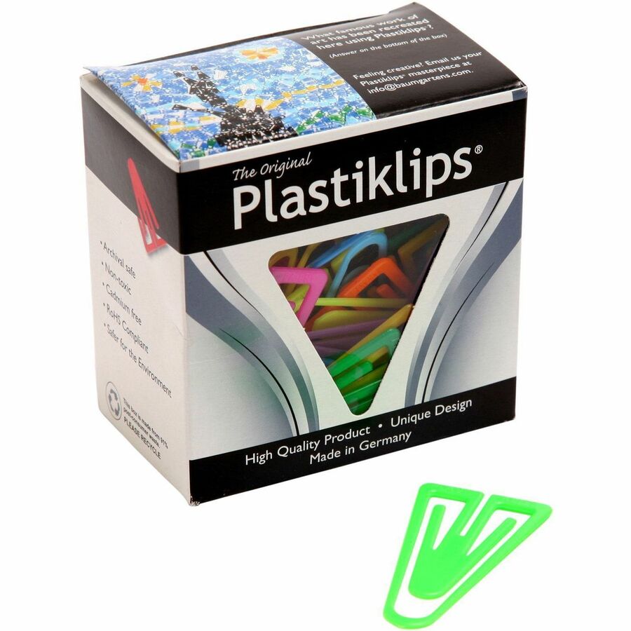 X-Large - for Assignment, Paper, File, Report, Memo, Bill, Coupon, Office, Home, Classroom, Document - Durable, Non-magnetic - Assorted - Plastic - 50 / Box