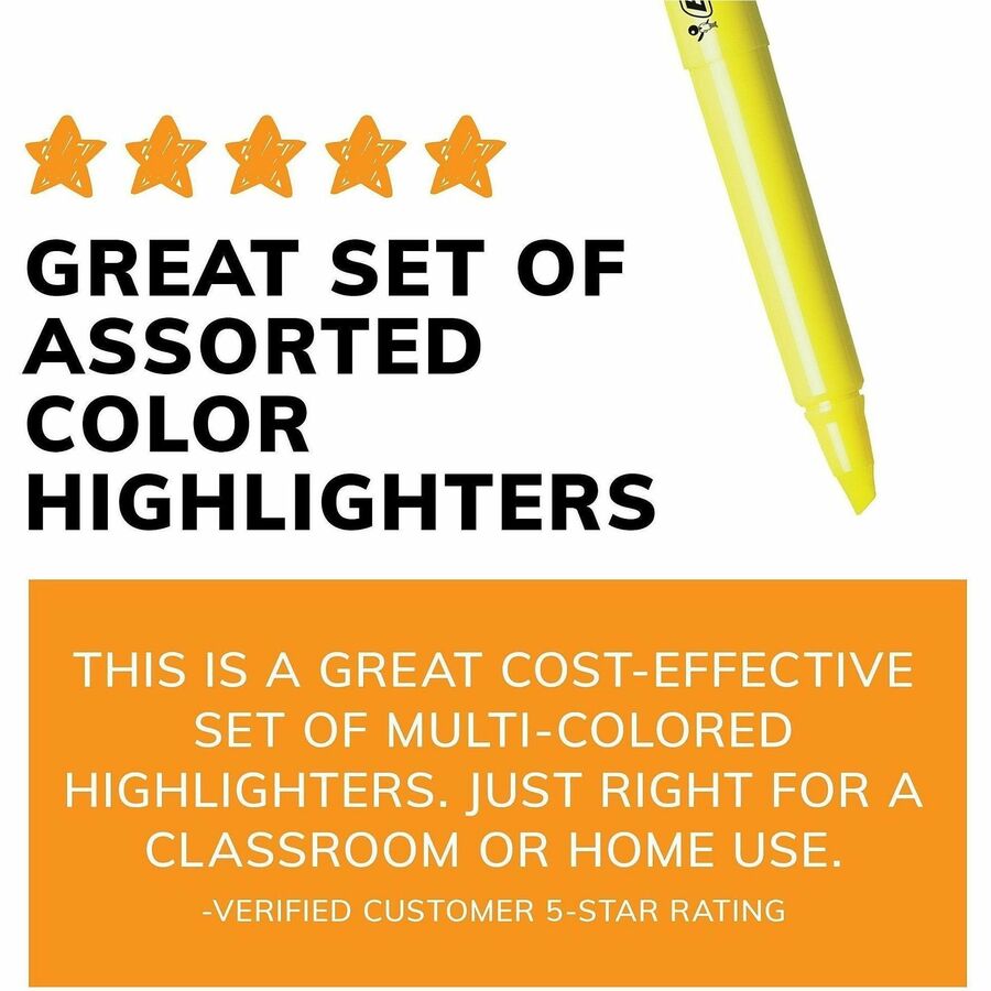 BIC Brite Liner Highlighters - Chisel Marker Point - Fluorescent Green Ink - Water Based - 1 Dozen