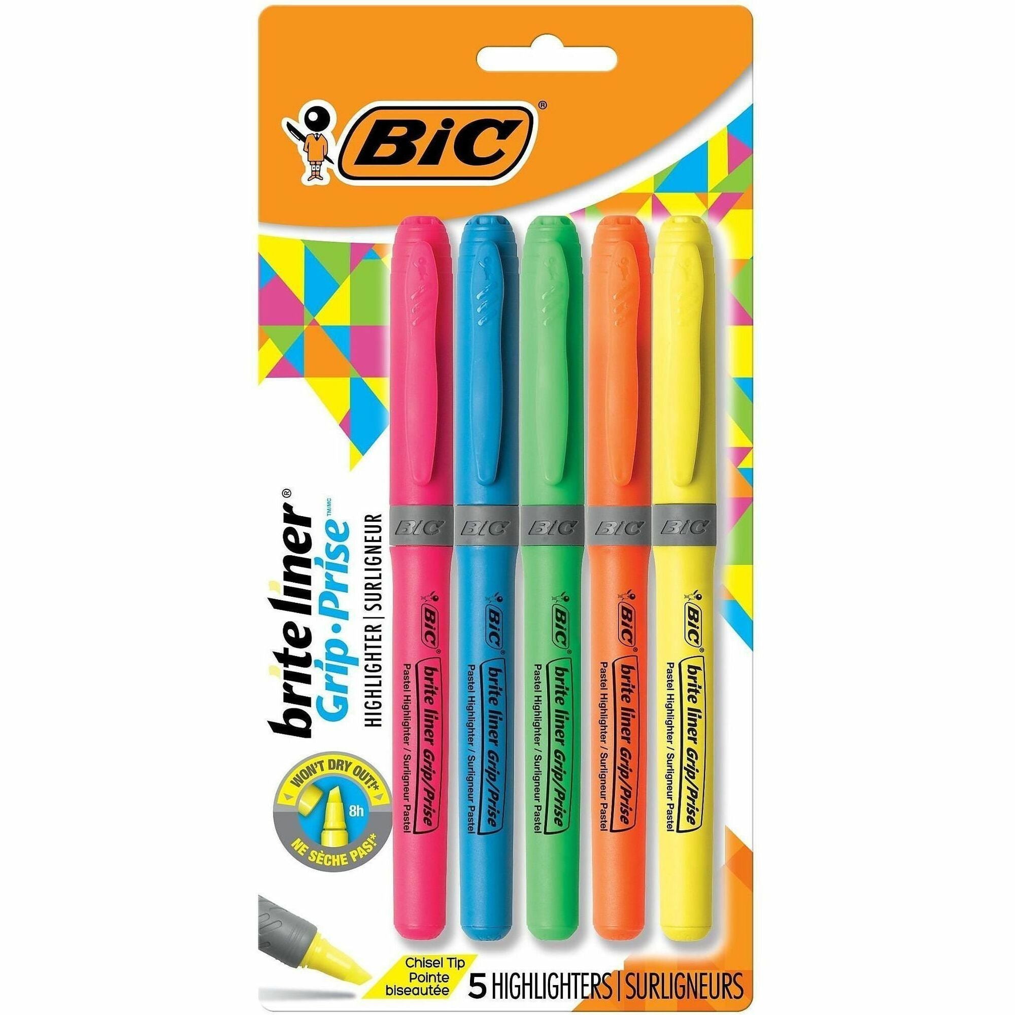 1.6 mm Chisel Marker Point - Fluorescent Assorted Ink - 5 / Set