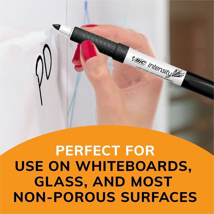 BIC Intensity Fine Point Whiteboard Marker - Fine Marker Point - Red Ink - 1 Dozen