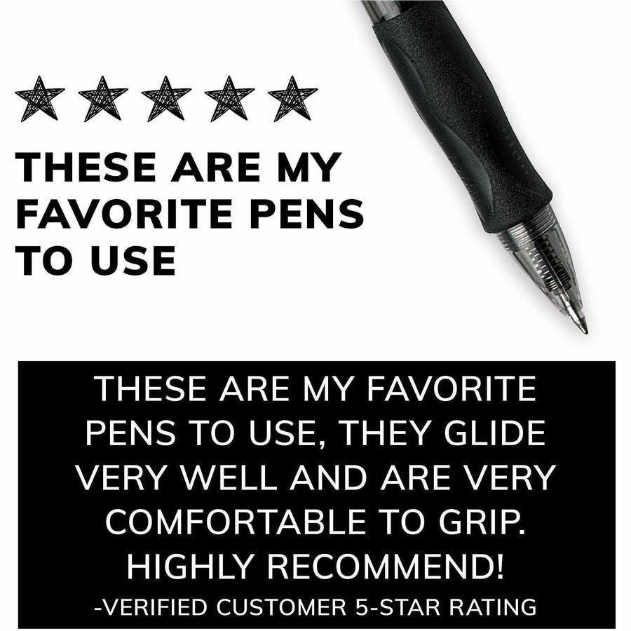 BIC Gel Retractable Pens - 0.7 mm Medium Conical Pen Point - Refillable - Retractable - Blue Ink - Gel-based - Translucent Barrel - 1 Dozen