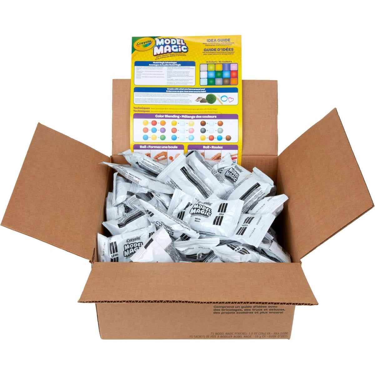 Crayola One-Color Model Magic Classpack - Clay Craft - 75 Piece(s) - White - 75 / Carton