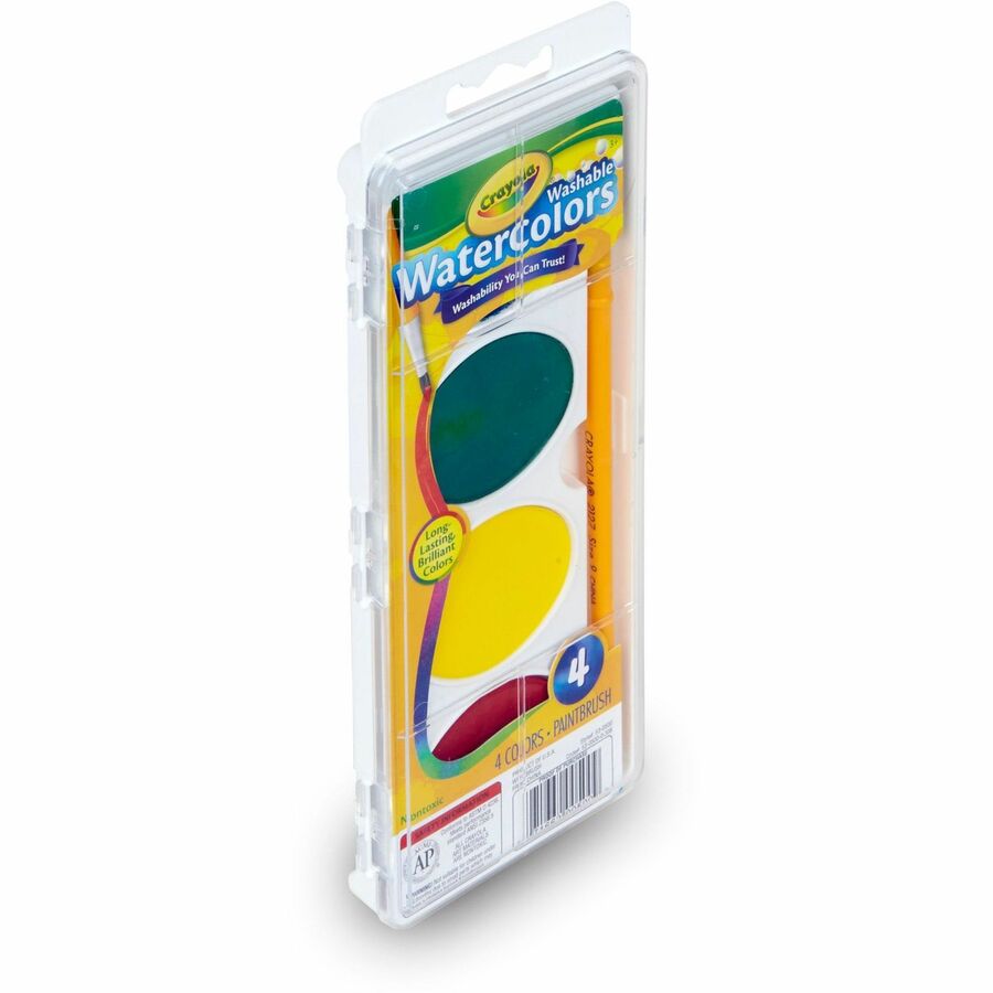 Crayola Washable Watercolors Set - 4 Color(s) - Assorted - 4.50 oz - Washable - 1 Set