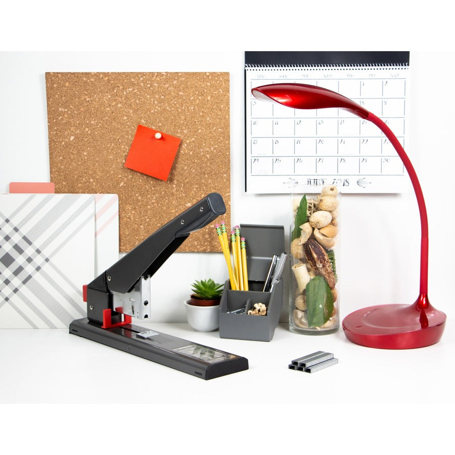 Staples Upto 215 Sheet - Holds Upto 215 Staple - Full Strip - Staple Size: 0.25" , 0.37" , 0.50" , 0.63" , 0.81" , 0.94" - 2.75" Throat Depth - Black - Metal, Rubber - 1 Each