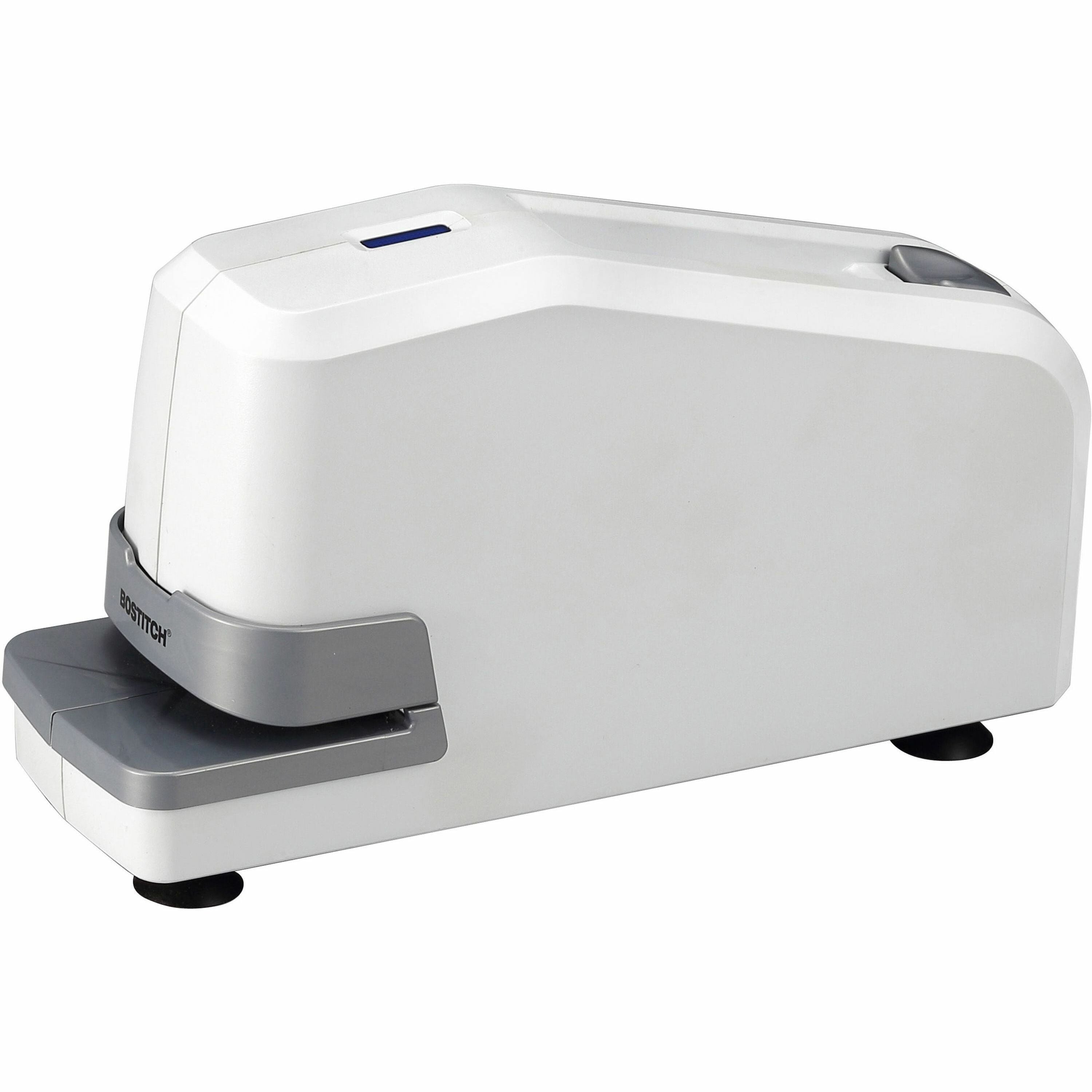 Staples Upto 25 Sheet - Holds Upto 210 Staple - Full Strip - Staple Size: 0.25" - 0.50" Throat Depth - White - Rubber, Plastic - 1 Each