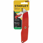 1 Blade - 0.8" Height x 3" Width x 8.5" Length - Self-retractable, Spring-loaded Blade - Red - 1 Each