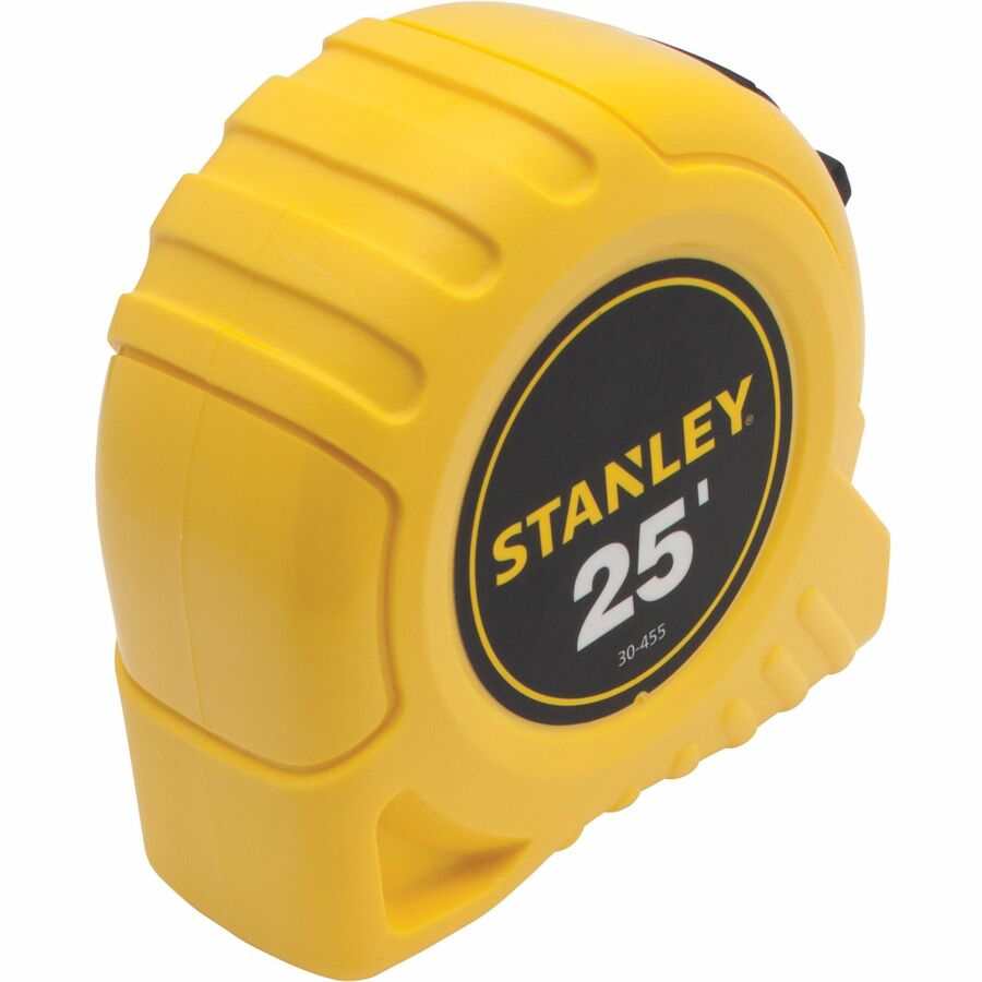 Stanley Tape Rule - 25 ft Length x 1" Width - 1/16 Graduations - Imperial Measuring System - Plastic - Yellow - 1 Each