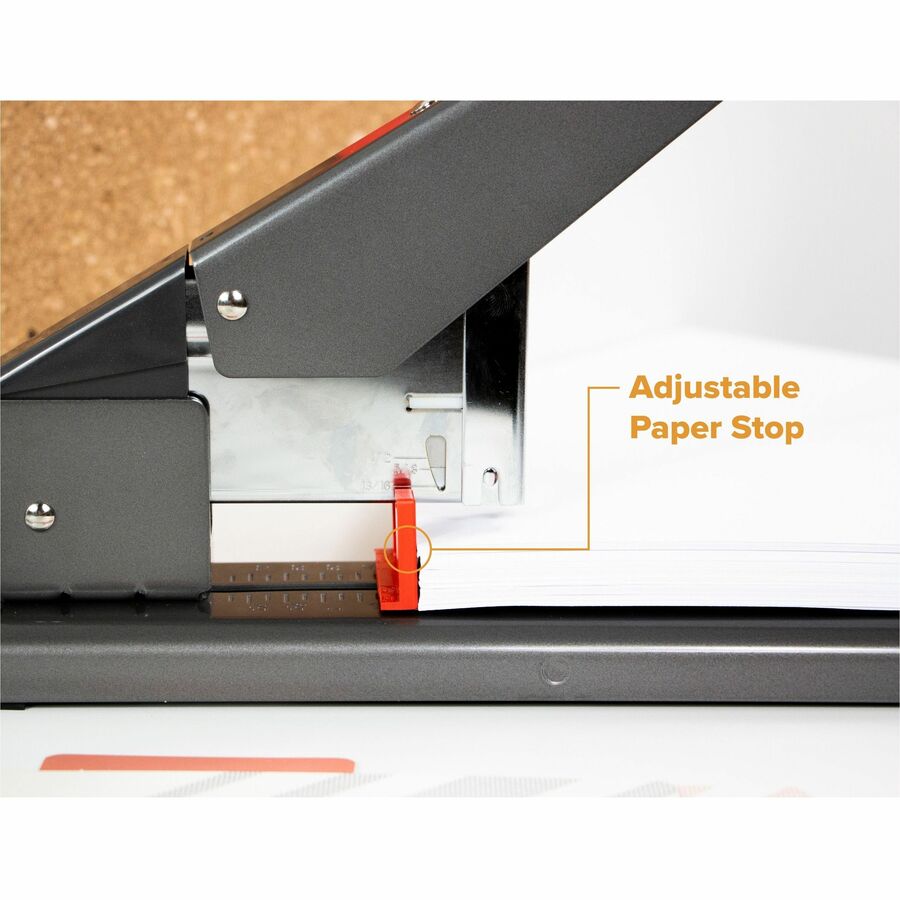 Staples Upto 130 Sheet - Holds Upto 210 Staple - Full Strip - Staple Size: 0.25" , 0.37" , 0.50" , 0.63" - 2.50" Throat Depth - Black - Metal - 1 Each