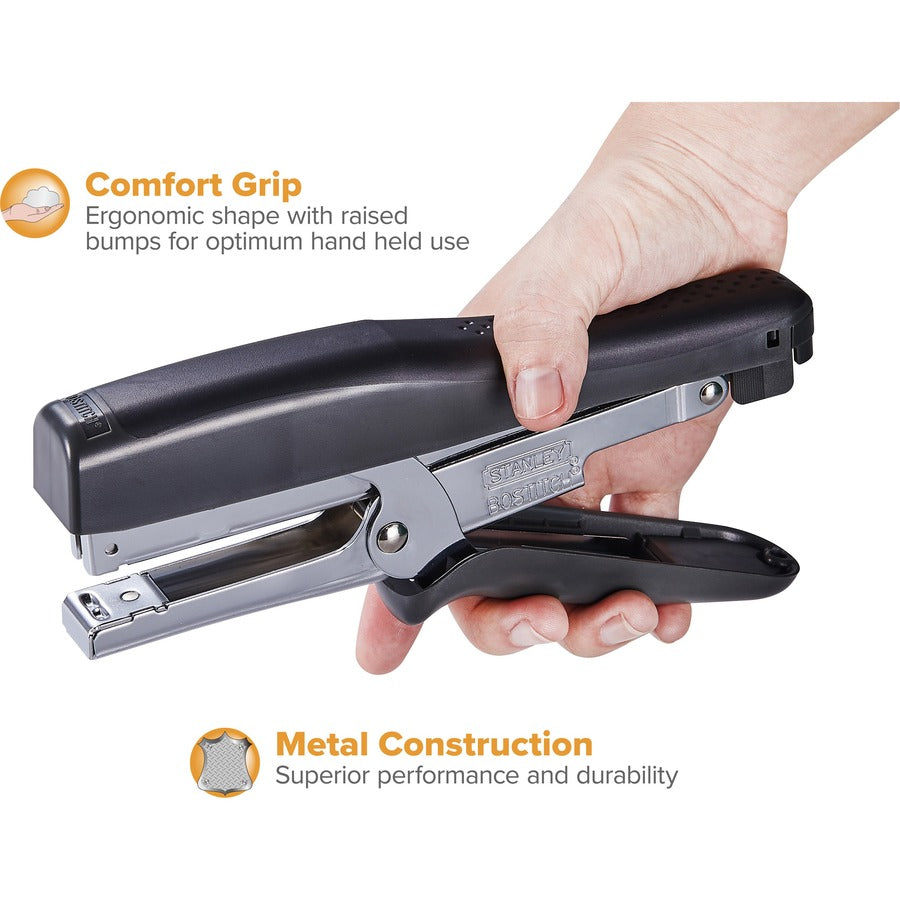 Staples Upto 45 Sheet of 20lb Paper - Holds Upto 210 Staple - Full Strip - Staple Size: 0.25" , 0.37" - 2.50" Throat Depth - Black - 1 Each