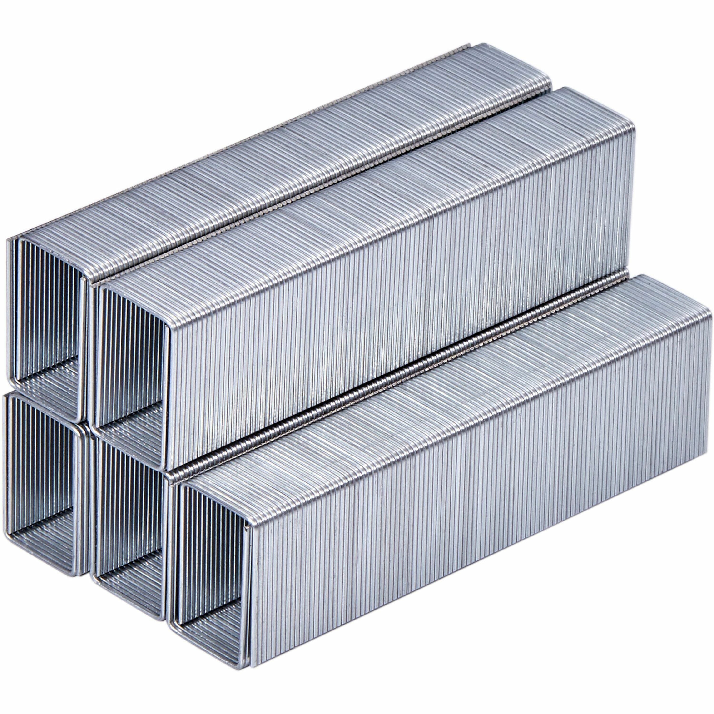 Heavy Duty - 13/16" Leg - 1/2" Crown - Holds 165 Sheet(s) - Chisel Point - Silver - High Carbon Steel - 0.8" Height x 0.5" Width x 0.9" Length - 1000 / Box