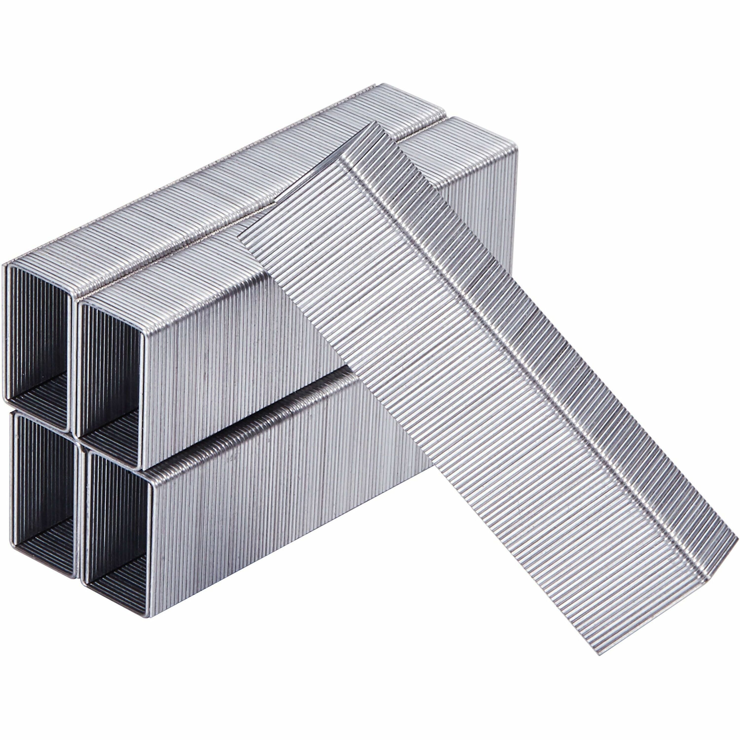 Heavy Duty - Holds 180 Sheet(s) - for Paper - Chisel Point - Silver - Steel - 3" Height x 0.9" Width x 2.8" Length - 100 Per Strip - 1 Box