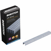 1/4" Leg - 5/16" Crown - Chisel Point - Silver - High Carbon Steel - 1.1" Height x 1.7" Width x 4.2" Length - 210 Per Strip - 5000 / Box