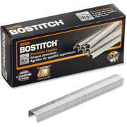 Bostitch PowerCrown Premium Staples - 1/4" Leg - 1/2" Crown - Chisel Point - Silver - High Carbon Steel - 1.1" Height x 0.5" Width x 0.3" Length - 210 Per Strip - 1 Box