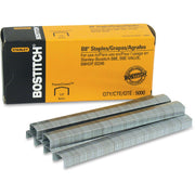 Bostitch PowerCrown Premium Staples - 1/4" Leg - 1/2" Crown - Chisel Point - Silver - High Carbon Steel - 2" Height x 1.5" Width x 4.4" Length - 210 Per Strip - 1 Box