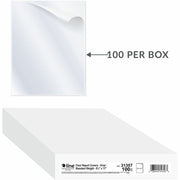 8 1/2" x 11" - 20 Sheets Capacity - Vinyl - Clear - 100 / Box