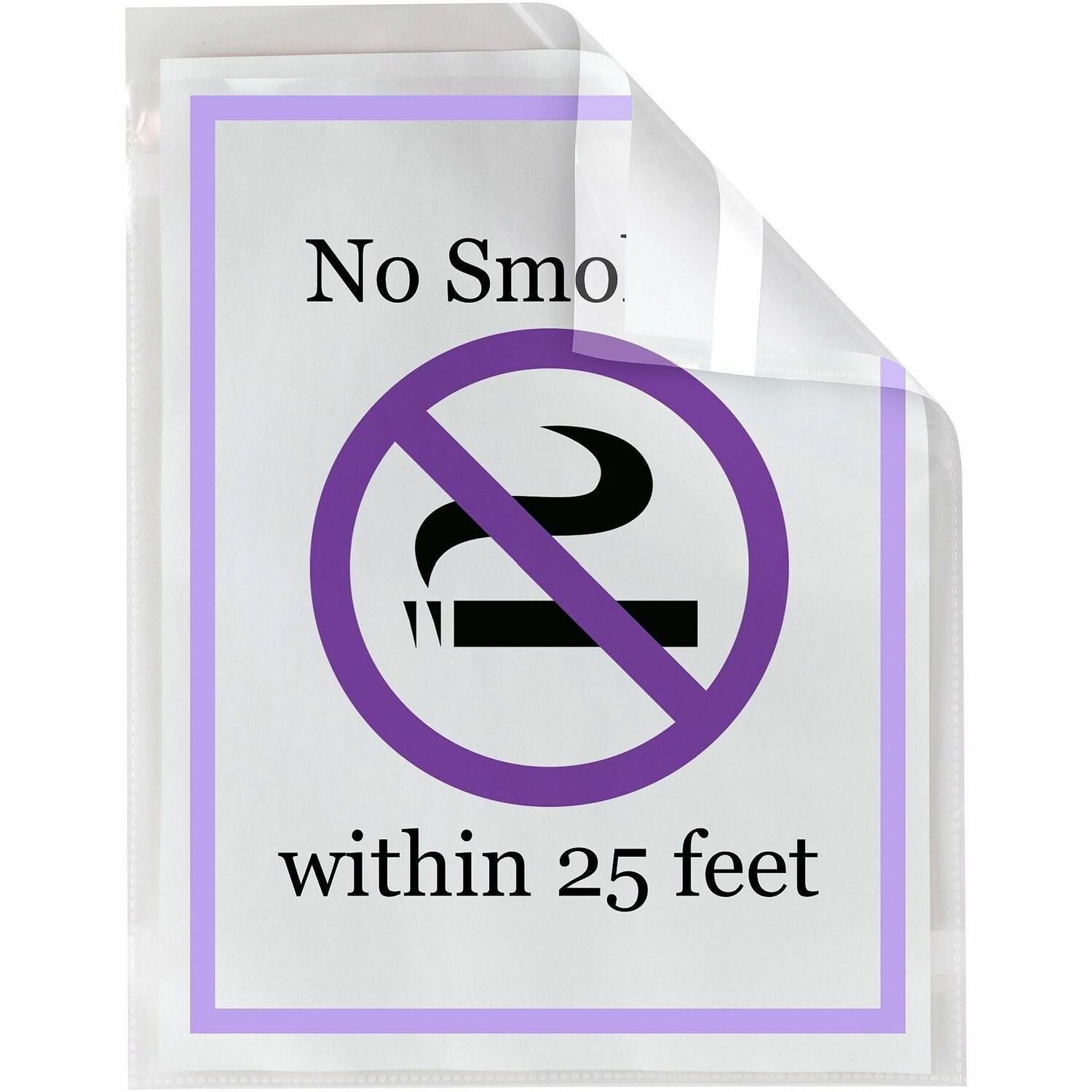 8 1/2" x 11" - Polypropylene - Clear - Peel & Stick - 1 Pack