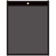 C-Line Letter Vinyl File Pocket - 8 1/2" x 11" - Pressboard, Vinyl, Metal - Clear, Black - Reinforced, Heavy Duty - 25 / Box