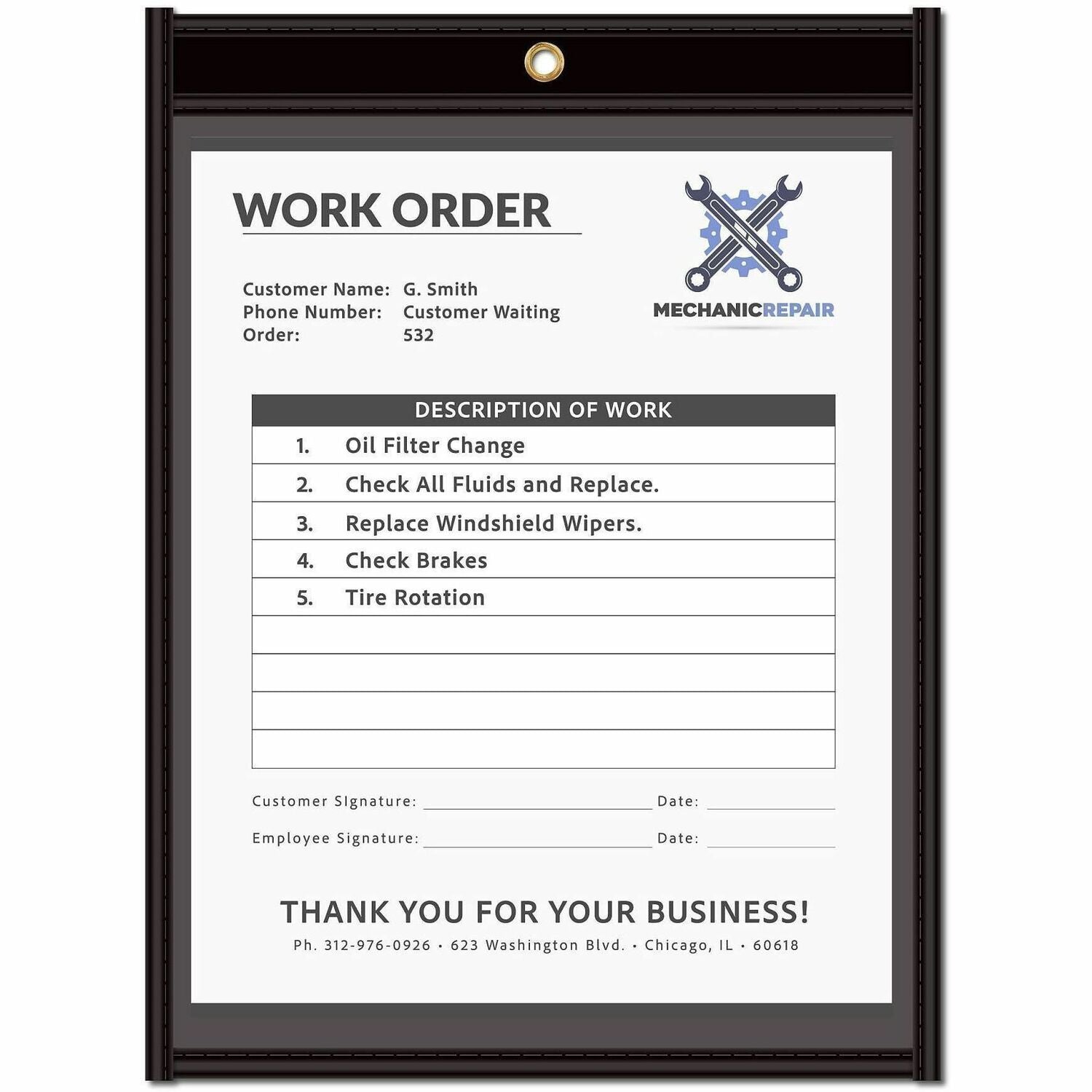 C-Line Vinyl File Pocket - 9" x 12" - Pressboard, Vinyl, Metal - Clear, Black - Reinforced, Heavy Duty - 25 / Box
