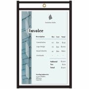 C-Line Stitched Vinyl Shop Ticket Holders - Support 5" x 8" Media - Vinyl - Black, Clear - Sturdy, Heavyweight - 25 / Box