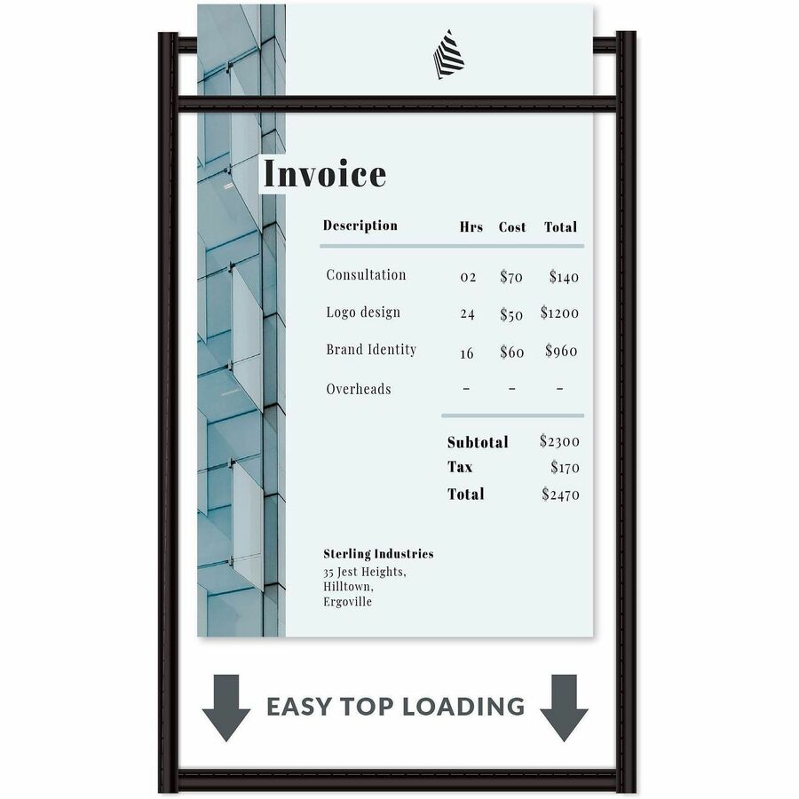 C-Line Stitched Vinyl Shop Ticket Holders - Support 5" x 8" Media - Vinyl - Black, Clear - Sturdy, Heavyweight - 25 / Box