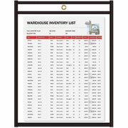 C-Line Stitched Vinyl Shop Ticket Holders - Support 11" x 14" Media - Vinyl - Black, Clear - Sturdy - 25 / Box