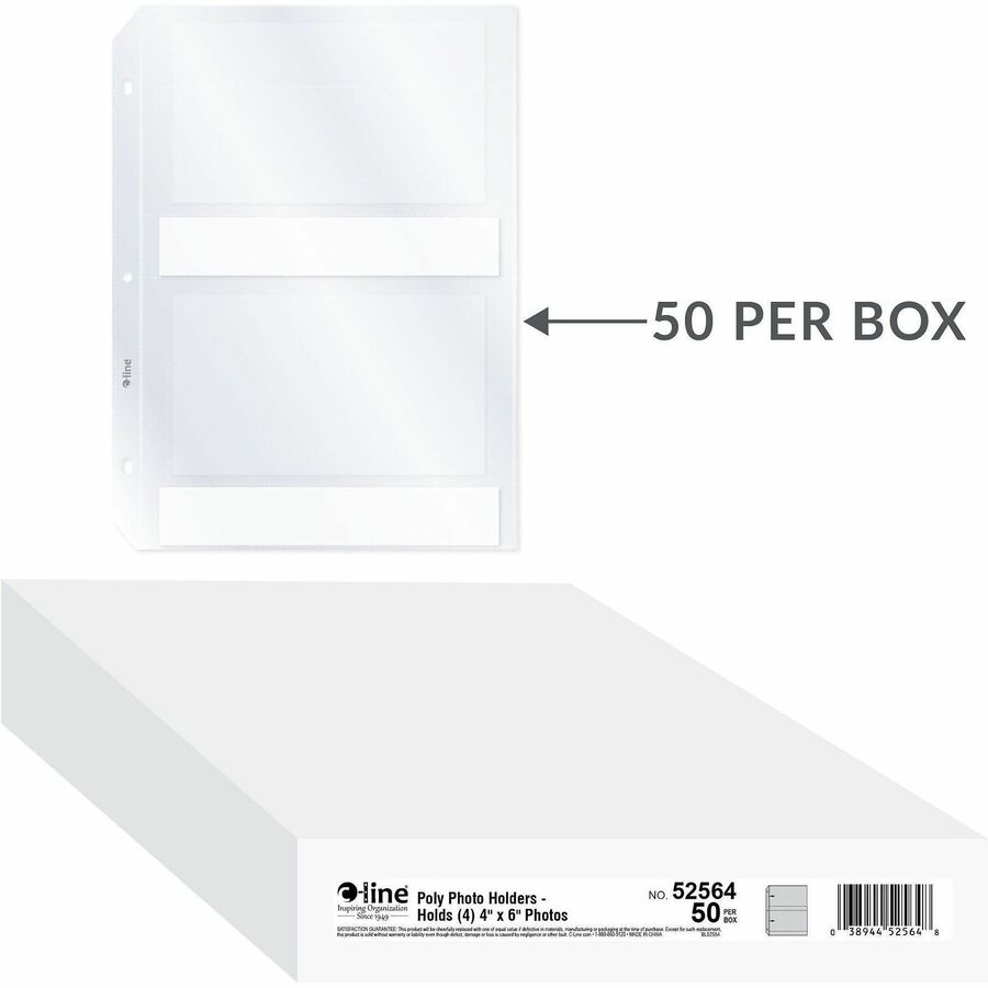 4 Capacity - 4" Width x 6" Length - 3-ring Binding