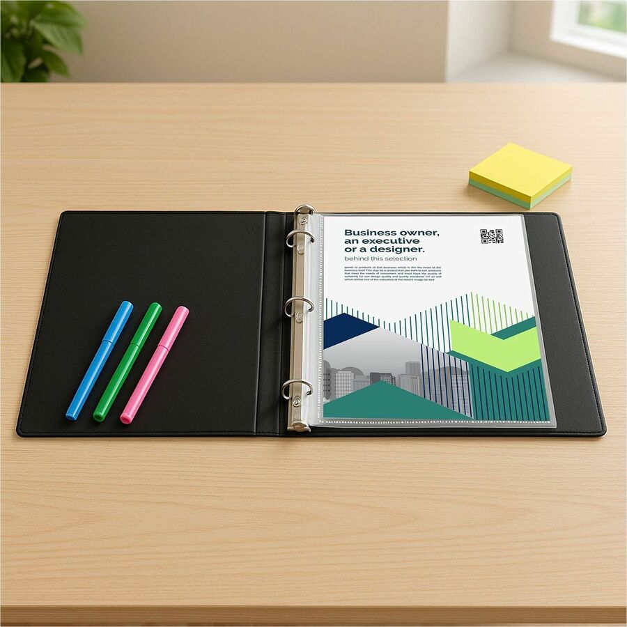 C-Line Poly Top-loading Sheet Protectors, Letter Size, 3-Hole Punched, Clear Polypropylene, 50/Box
