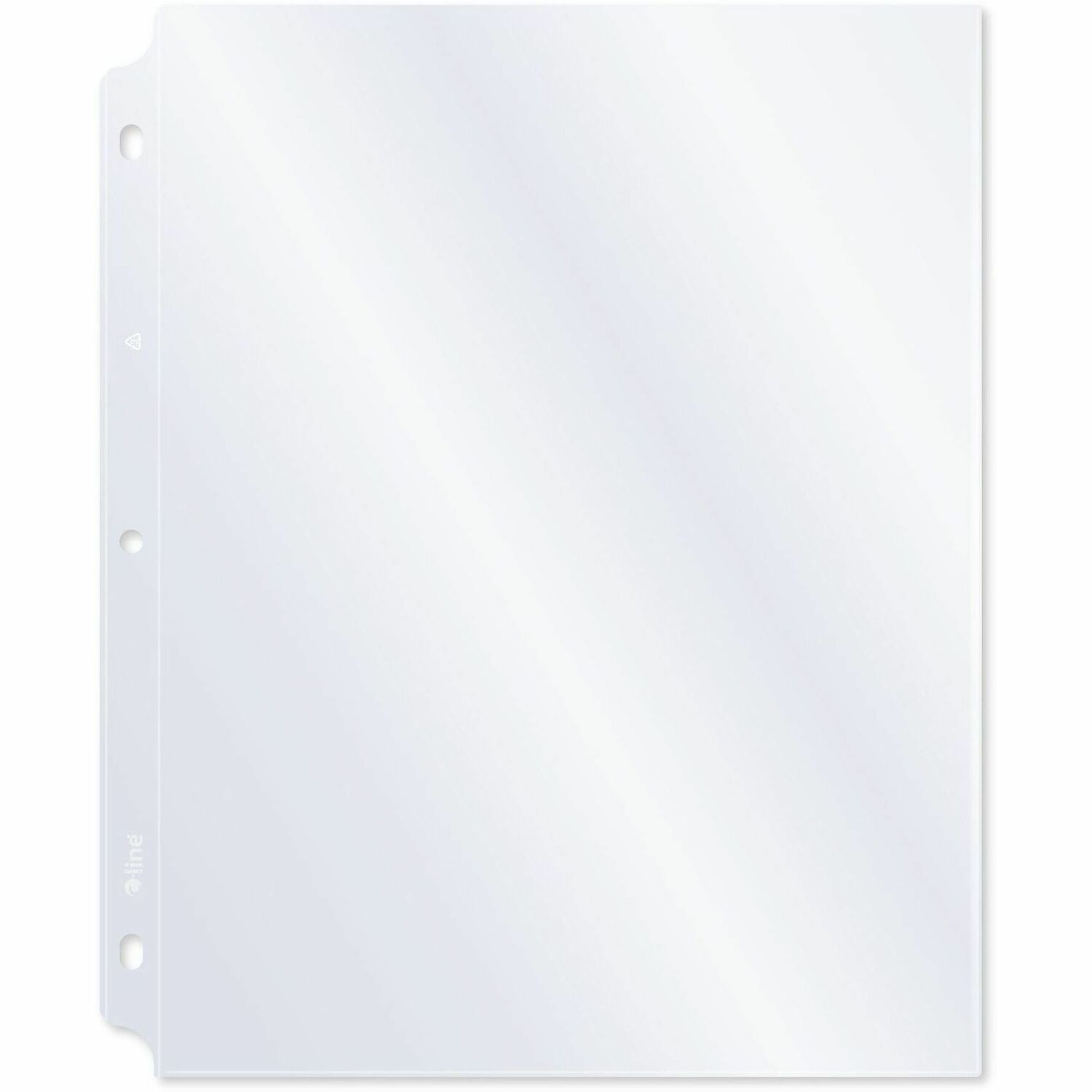 For Letter 8 1/2" x 11" Sheet - 3 x Holes - Ring Binder - Clear - Vinyl - 50 / Box