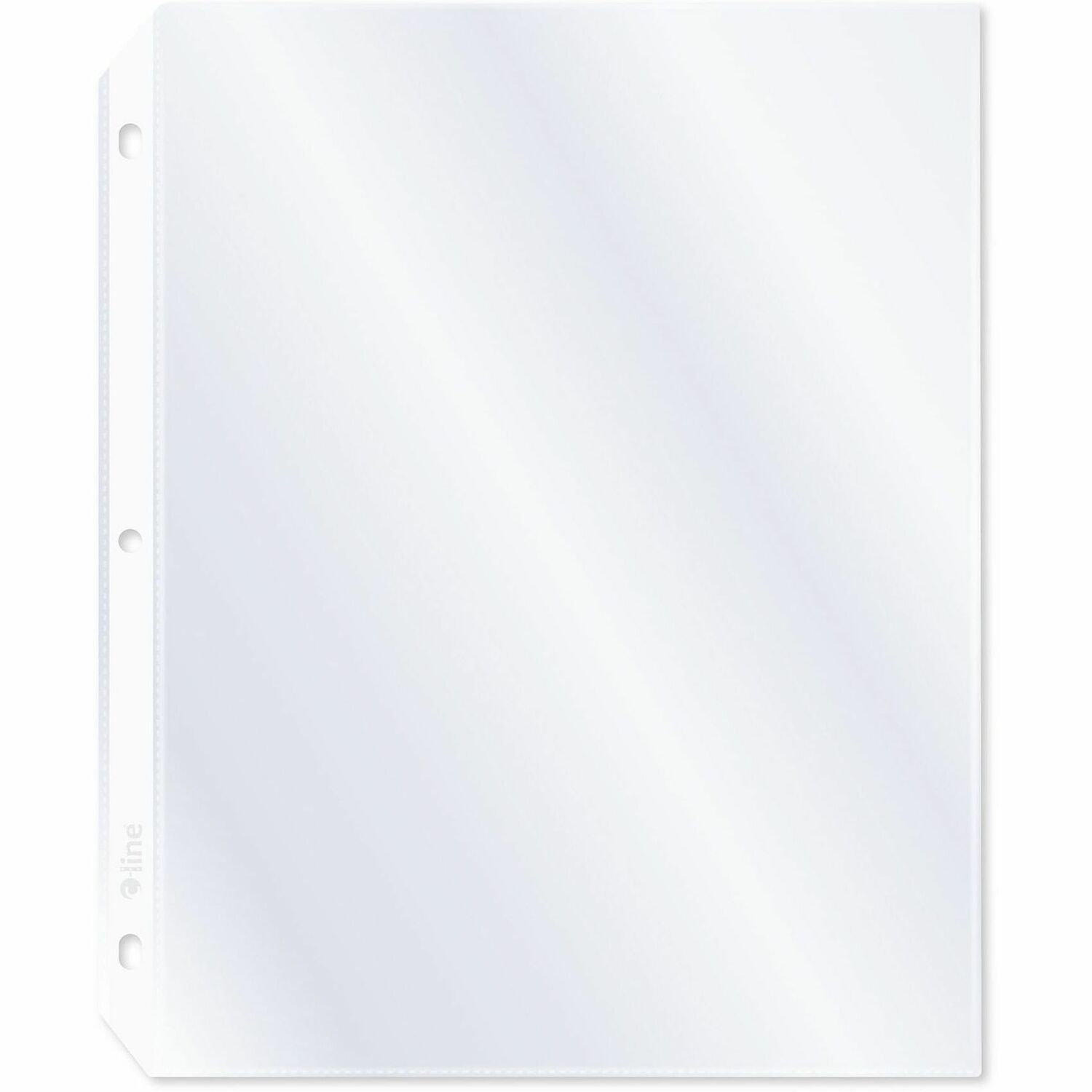For Letter 8 1/2" x 11" Sheet - 3 x Holes - Ring Binder - Clear - Polypropylene - 100 / Box