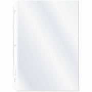 For 5 1/2" x 8 1/2" Sheet - 3 x Holes - Ring Binder - Clear - Polypropylene - 50 / Box