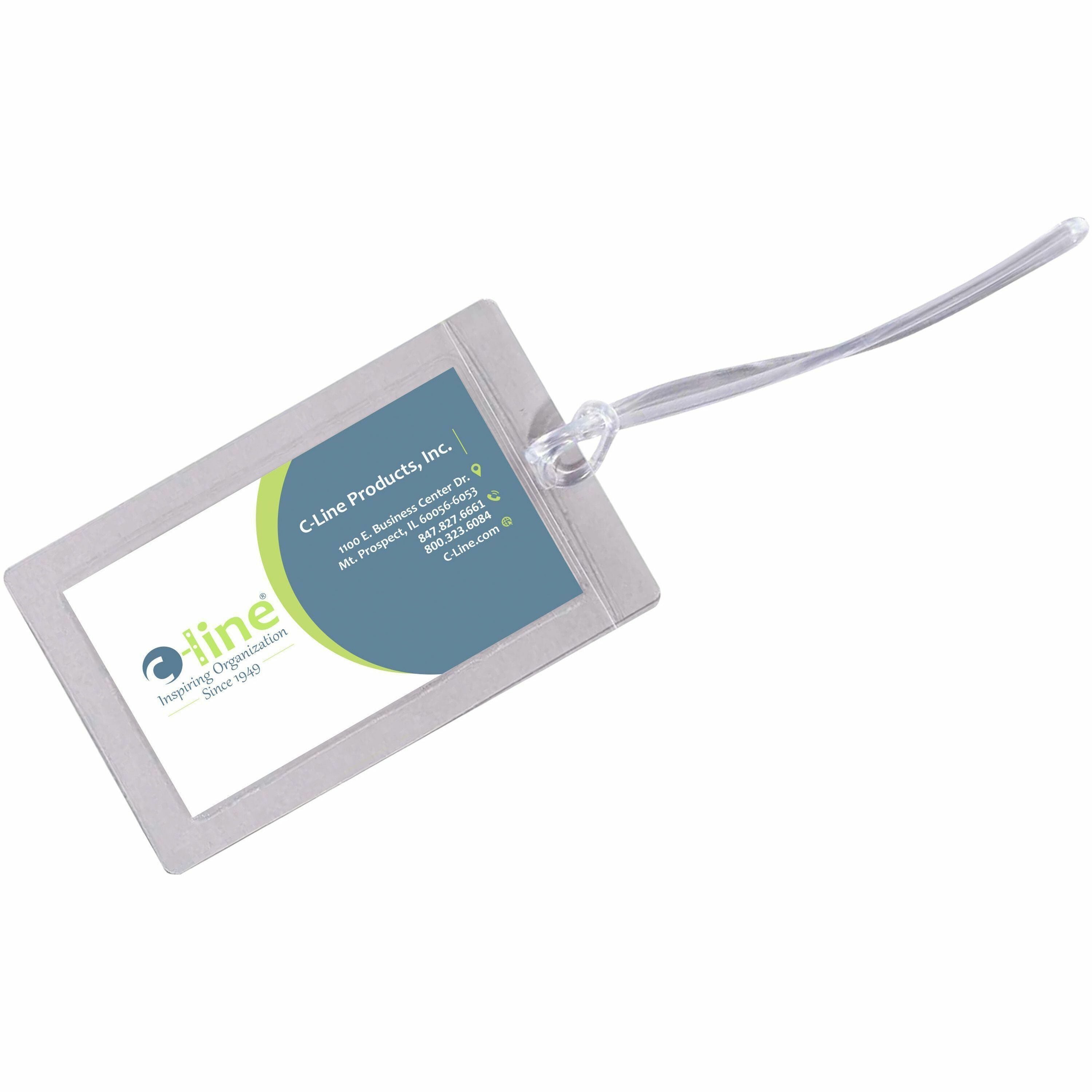 C-Line Cleer Adheer Custom Laminated Luggage Tags