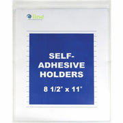 C-Line Letter Vinyl File Pocket - 8 1/2" x 11" - Vinyl - Clear - Self-adhesive - 50 / Box